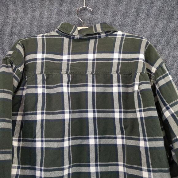 Vintage Wrangler Mens Quilted Liner Green Plaid Shacket Shirt Jacket Coat Size L - Picture 8 of 11